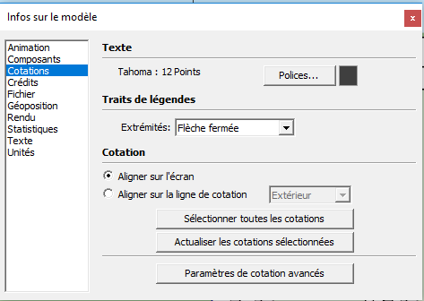 Comment Changer La Taille Et La Police Des Cotations Dans Sketchup Apprendre Sketchup